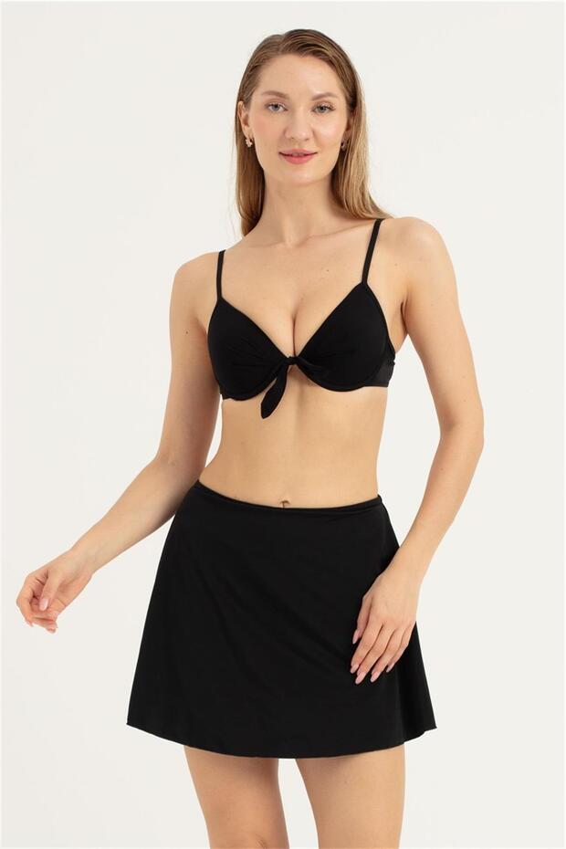 Women's Black Skirt with Shorts