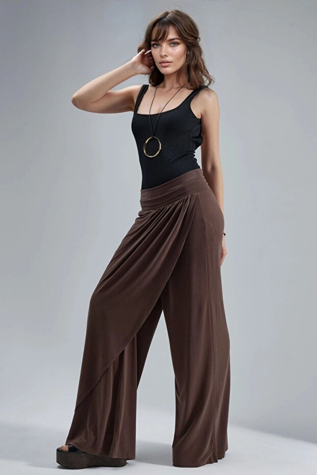 BUSEM Geniş Paçalı Salvar Pantolon - 3