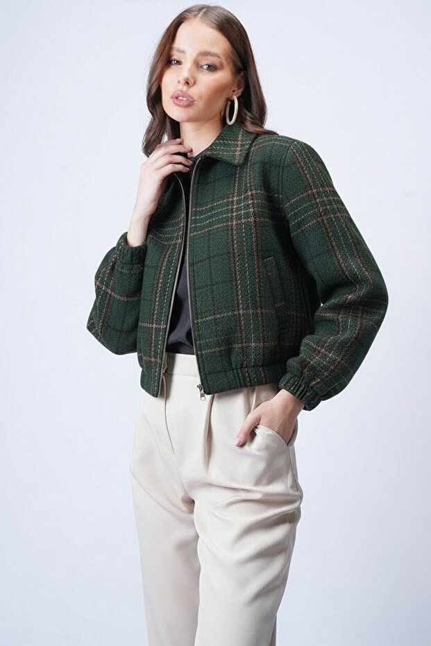 Ekoseli Tweed Ceket - 2