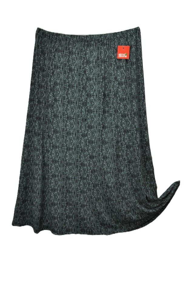 Plus Size Pigment Combed Cotton Elastic Mother's Skirt