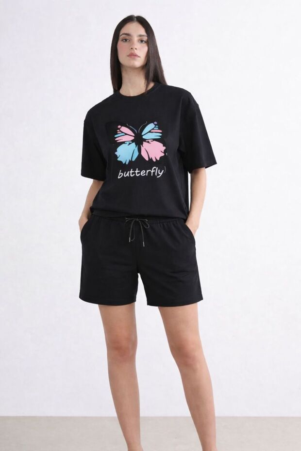 Adult Shorts T-Shirt Set Butterfly Model