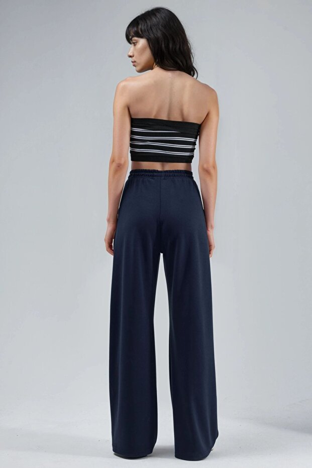 BUSEM Orta Bel Geniş Paça Modal Pantolon - 3