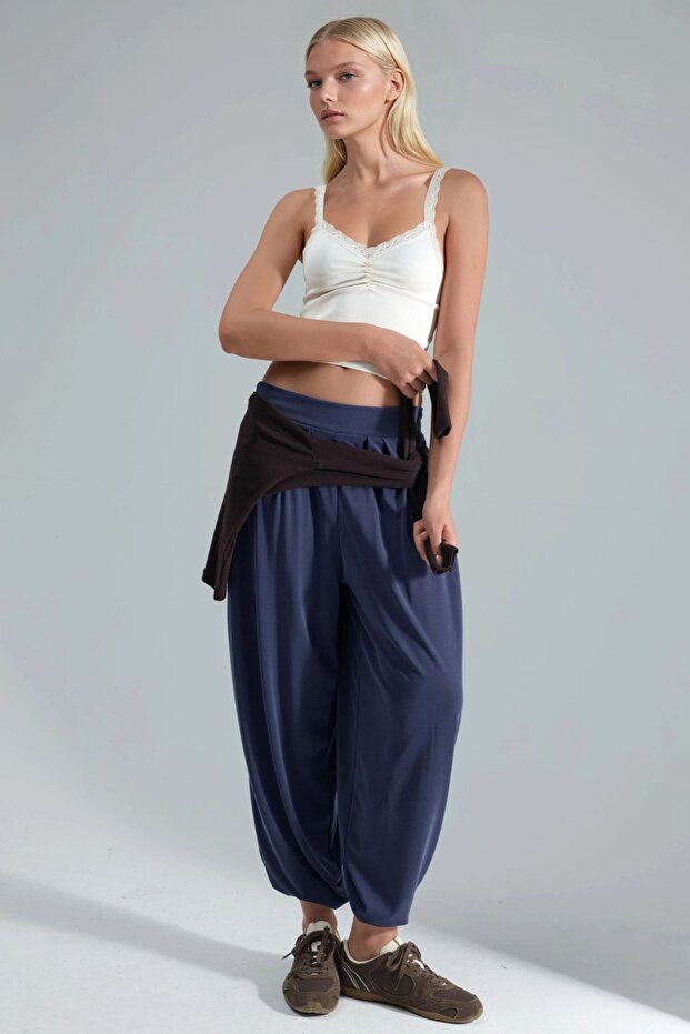 BUSEM Pileli Şalvar Pantolon - 4