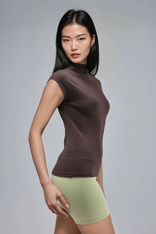 BUSEM Vücuda Oturan Esnek Örme Bluz - 2