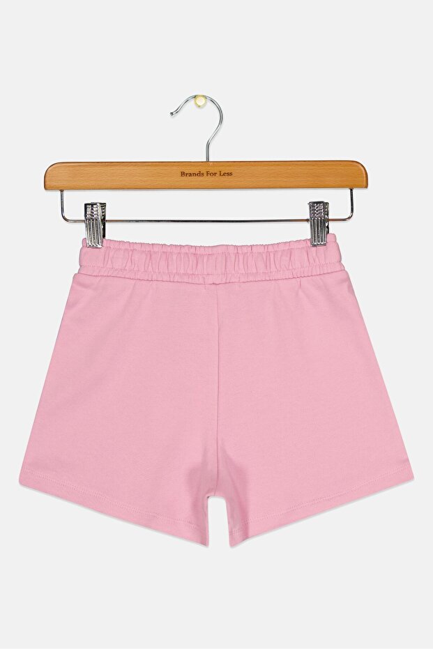 Toddlers Girl Solid Basic Shorts, Pink - 2