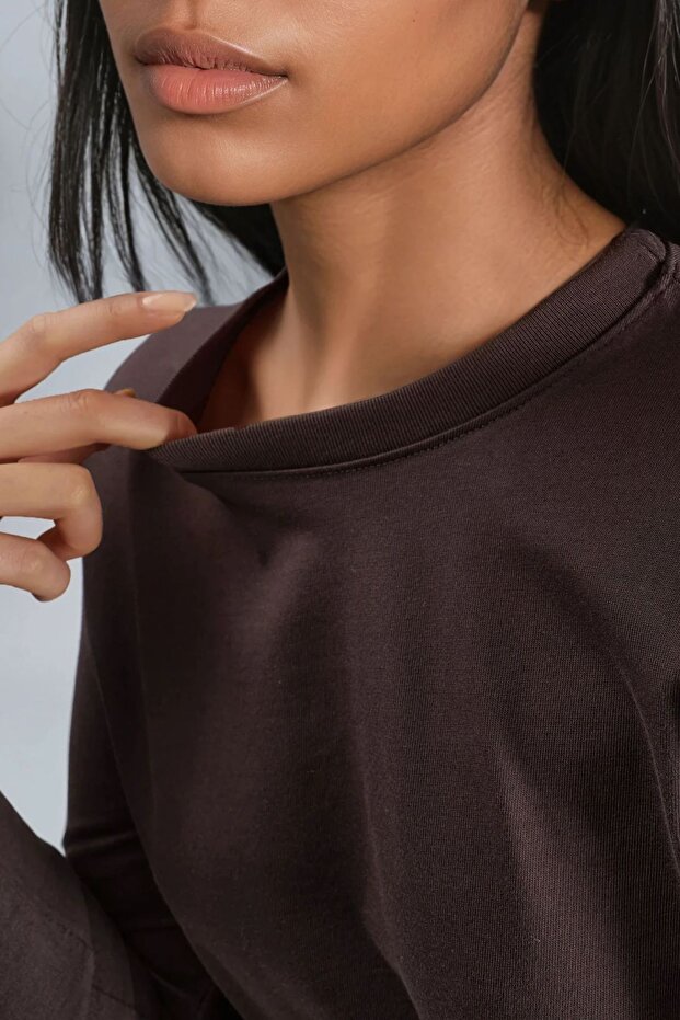 Busem Long Sleeve Crew Neck Basic Blouse - 6