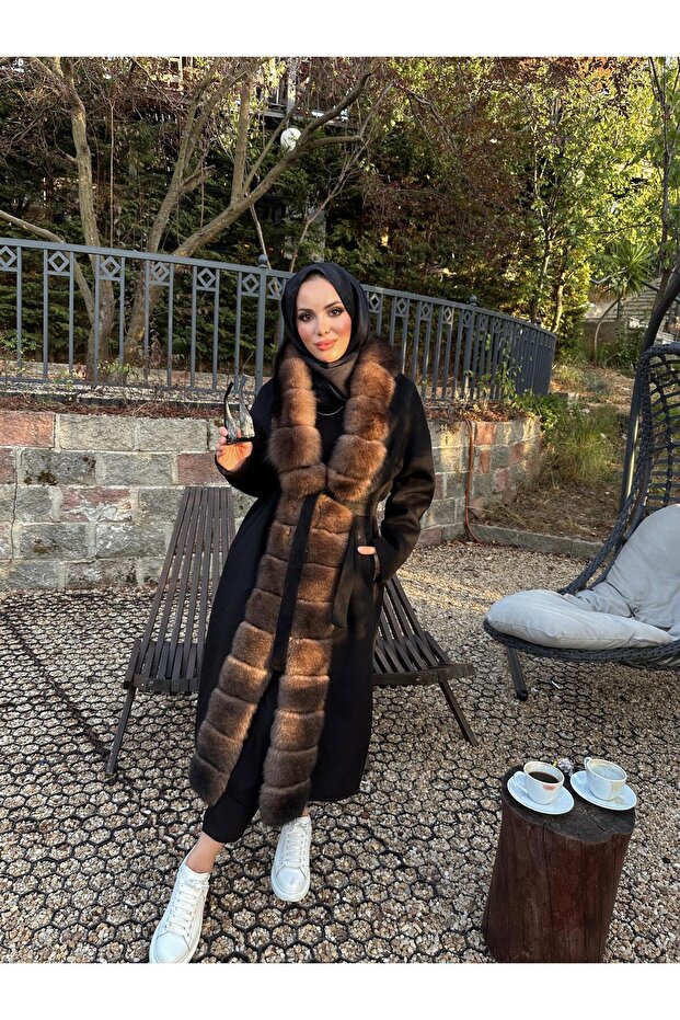 Maxi kürk kaban - 3