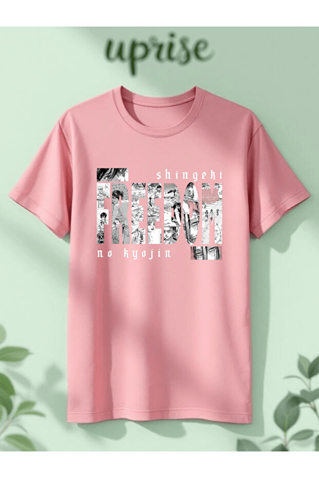 Shingeki No Kyojin Freedom Printed Cotton Oversize T-Shirt