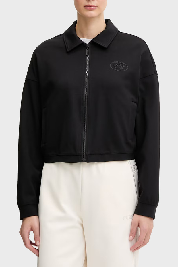 Logo Regular Fit Classic Collar Scuba Jacket V6Rq17Kd822 Jacket V6Rq17 Kd822 Jblk