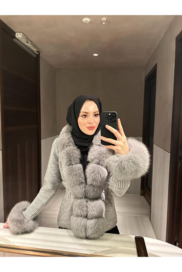 Kürk Triko hırka - 2