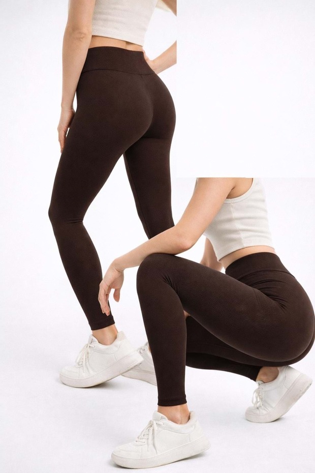 Women's Tights Karşorse Dark Brown Shiny - Premium Fabric - m