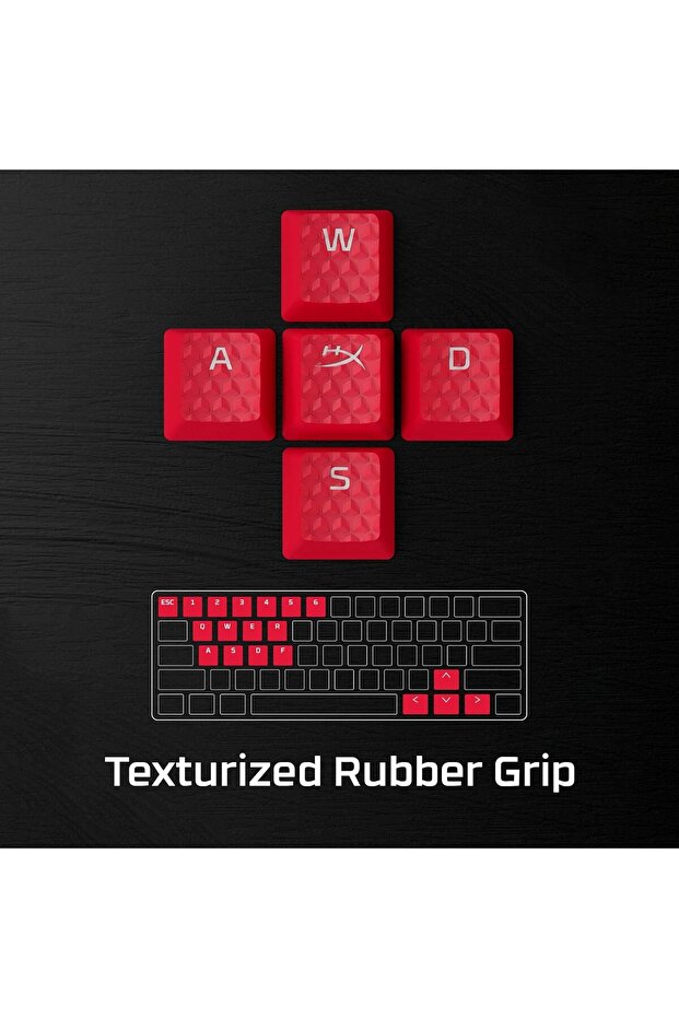 أغطية مفاتيح مطاطية من HyperX - طقم ملحقات ألعاب - أزرق (تخطيط أمريكي) - 2