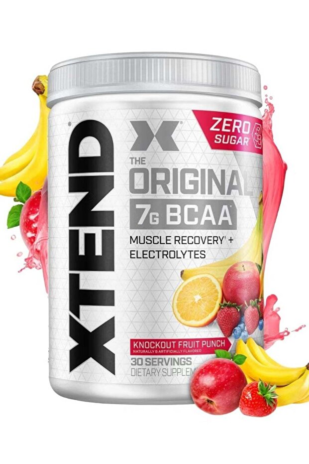 XTEND Original 7g BCAA Zero Sugar Drink Mix 30 Servings Knockout Fruit Punch