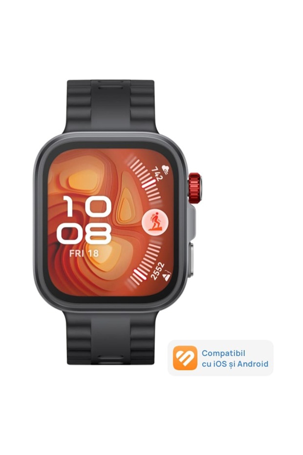 Ceas inteligent Fit 4 Pro, GPS, Android/iOS, Negru - 3