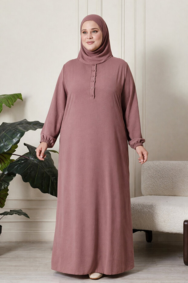 Women's Plus Size Buttoned Mother's Dress