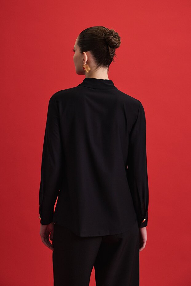 Lucy Gömlek - Siyah - 6