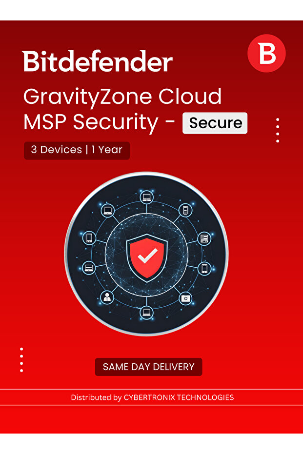 GravityZone Cloud MSP Security - Secure 3 Devices |Digital License| SAME DAY DELIVERY