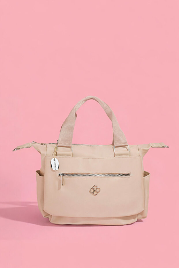 Women's Satin Leather Zippered Shoulder Bag