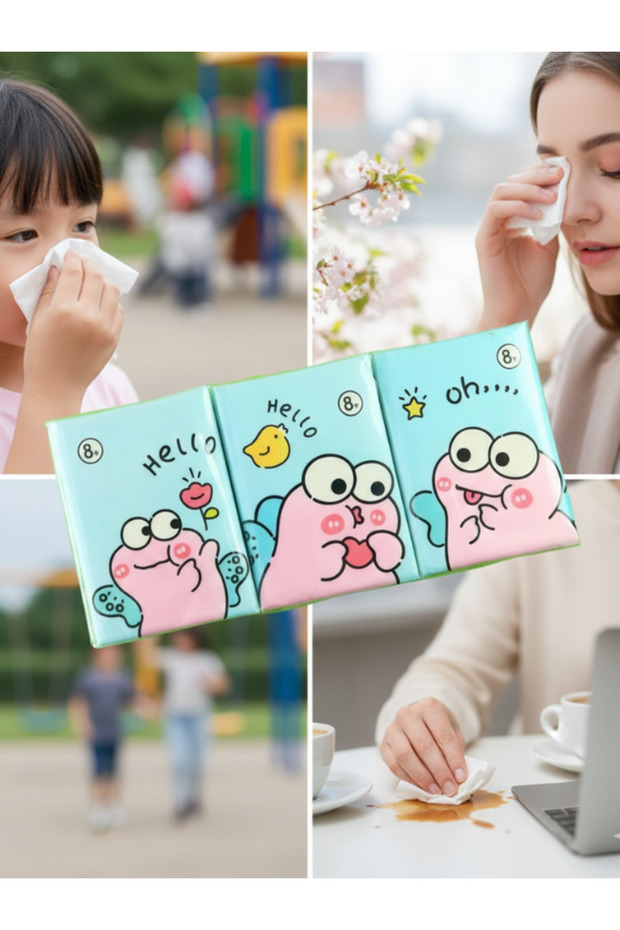 9 مناديل جيب صغيرة بتصميم لطيف - 2