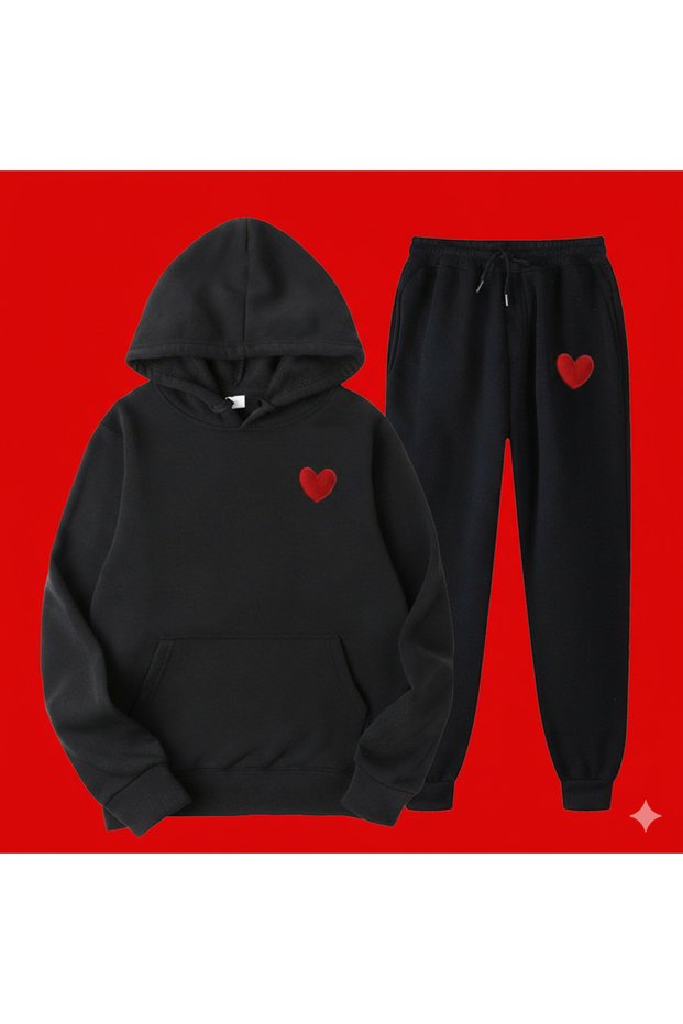 2-Piece Hooded Tracksuit Set (K-E)