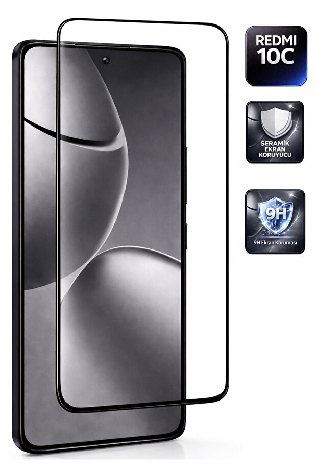 Redmi 10C Compatible Full Coverage Ceramic Anti Static Scratch Resistant Screen Protector - 1