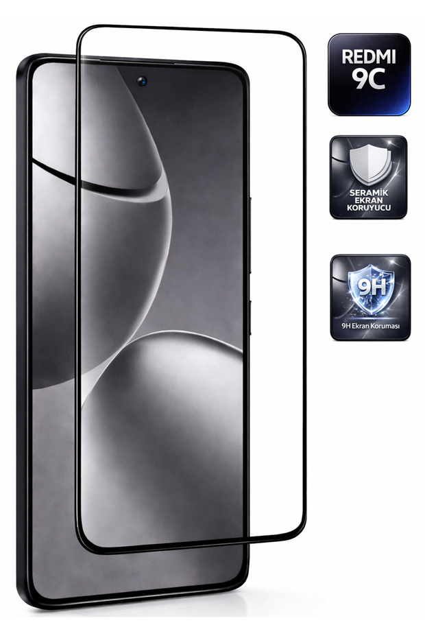 Redmi 9C Compatible Full Covering Ceramic Anti Static Scratch Resistant Screen Protector