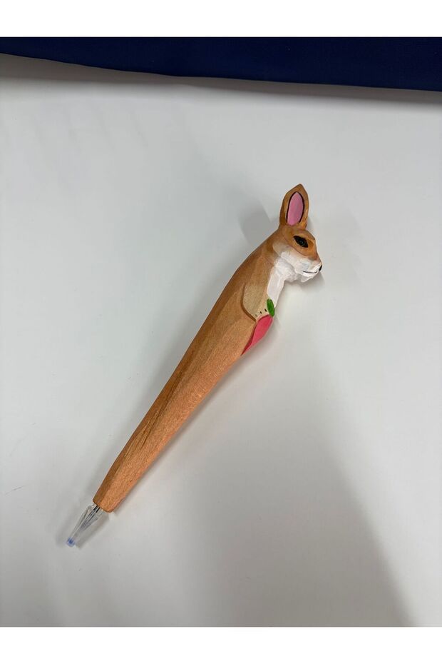 Linden Tree Hand Carved Animal Figured Pen Ballpoint Pen