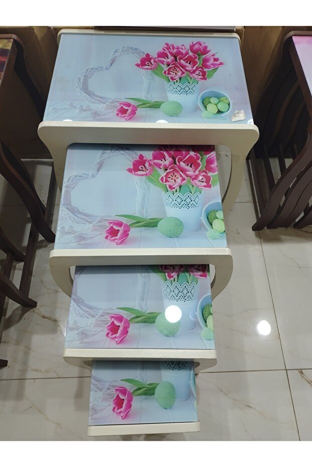 طقم طاولة خدمة تركى ٤ حبة - 4