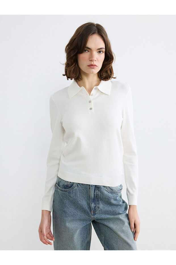 Esvab • Modern & Distinctive Devrik Roba Collar Women's Knitwear Sweater