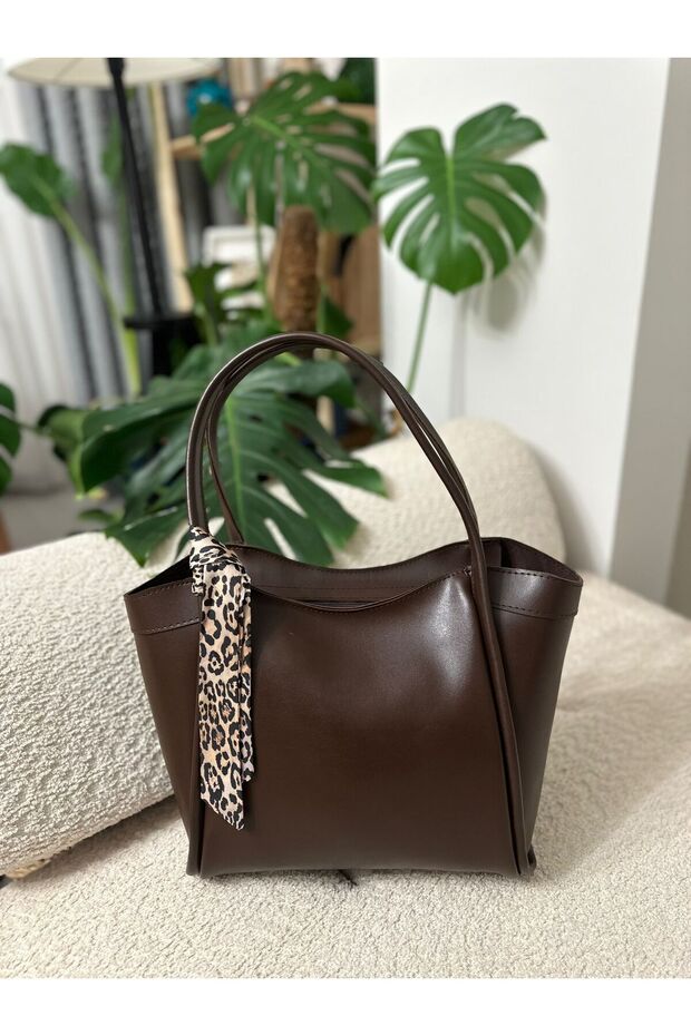 Scarf Zippered Hand and Shoulder Bag