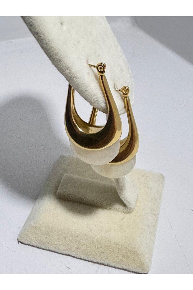 taşlı Çelik küpe - 1