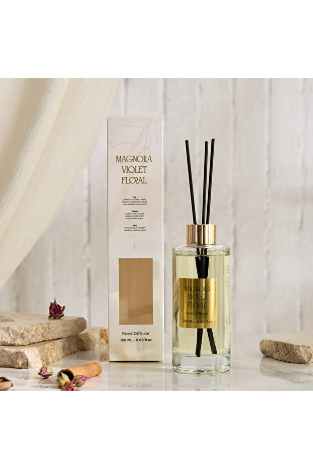 Evode Magnolia Violet Floral Reed Diffuser - 180 ml - 4