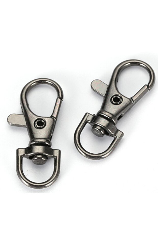 100Pcs Fish Hook Black Keychain Ring