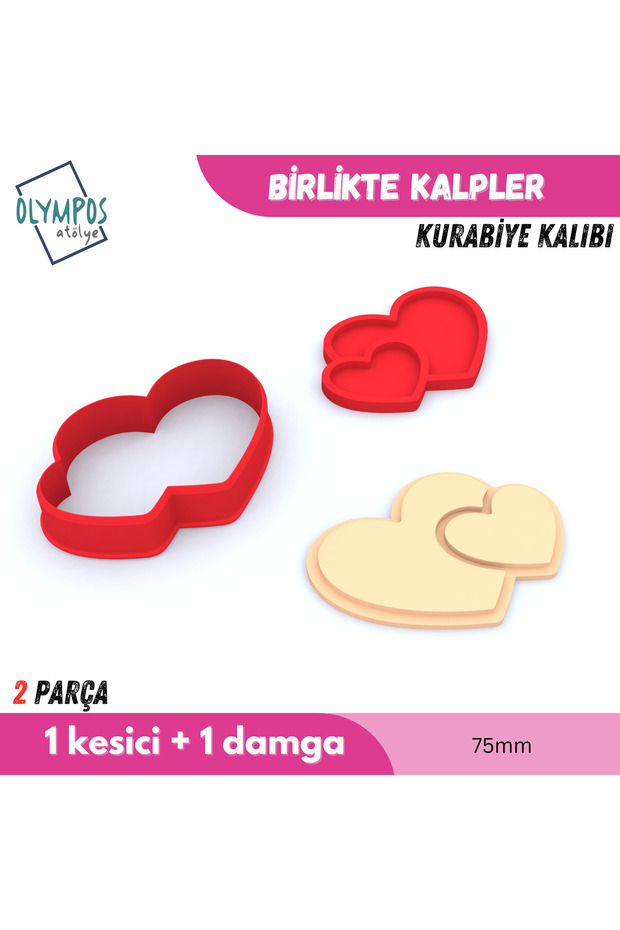Hearts Together - Valentine's Day | Cookies - Sugar Dough - Play Dough Mold Set
