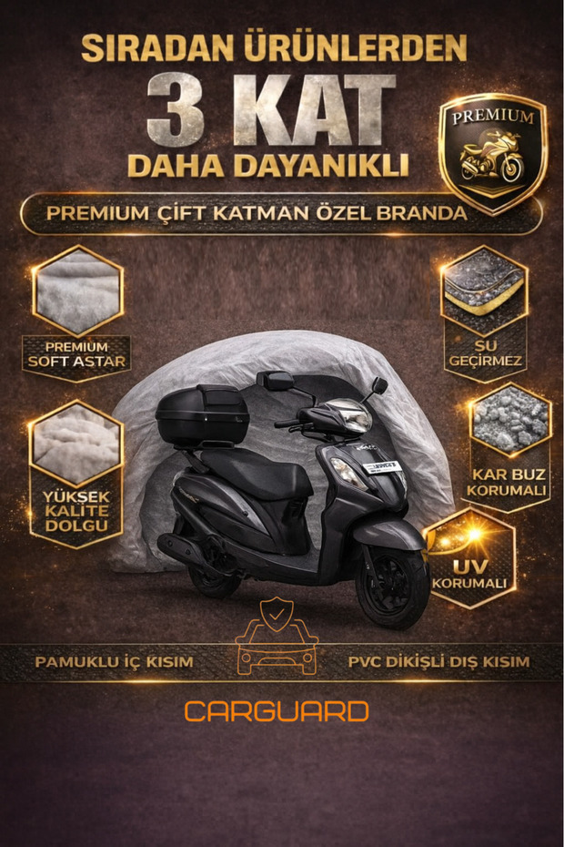 Hero Pleasure Corded Motorcycle Cover - Compatible with Rear Bag