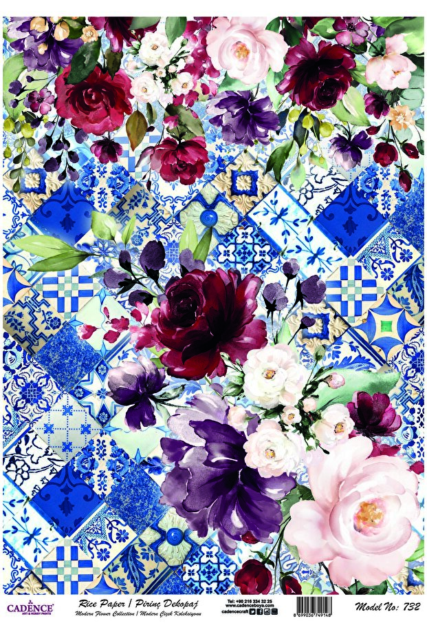 ورق ديكوباج نحاسي رقم: CD732- 29X42 سم
