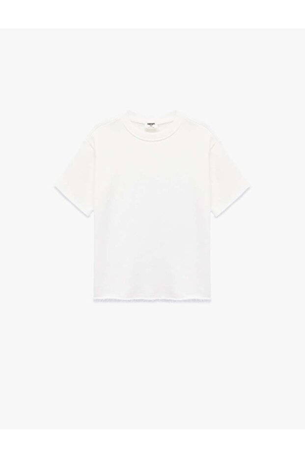 Βαμβακερό μπλουζάκι με κοντό μανίκι Oversize Basic - 1