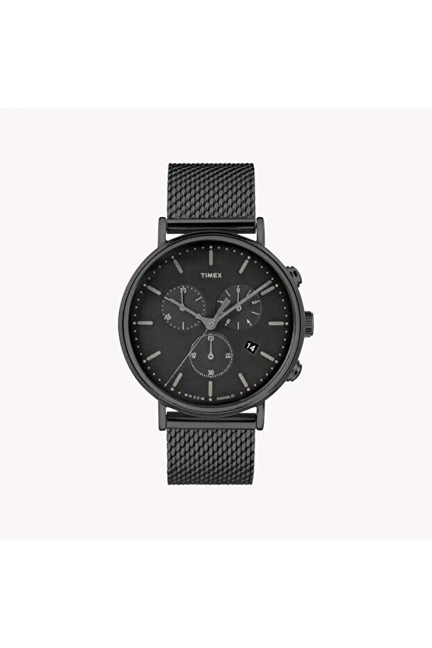 Men's Black Stainless Steel Watch, Black Dial | Tw2r27300