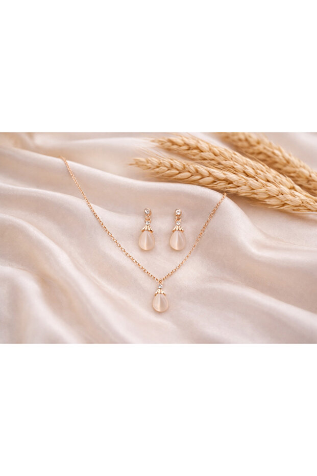 Kolye küpe seti ( taşlı) - 4