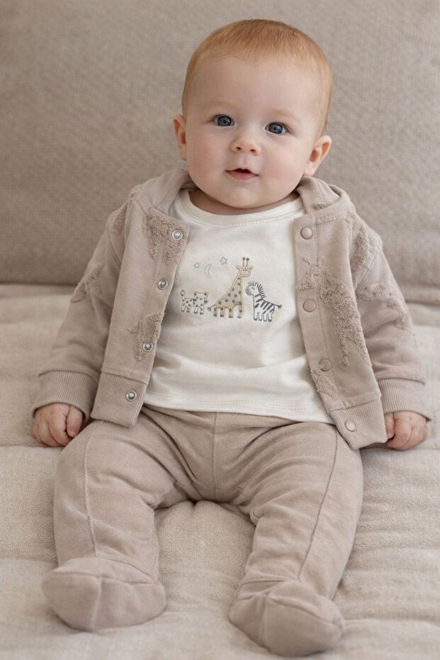 Giraffe Jakar Cardigan Men's Hooded Set