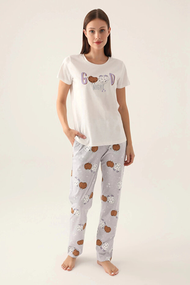 KADIN İKİLİ TAKIM - KREM - 1