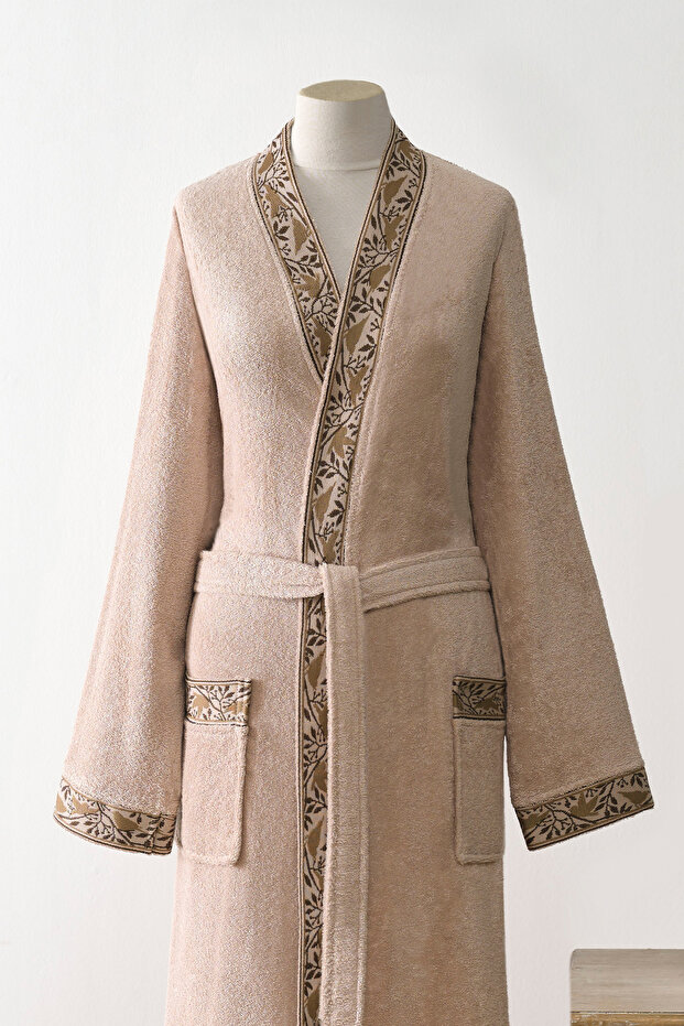 Birdy Kimono Bambu Bornoz Bej S-M - 2