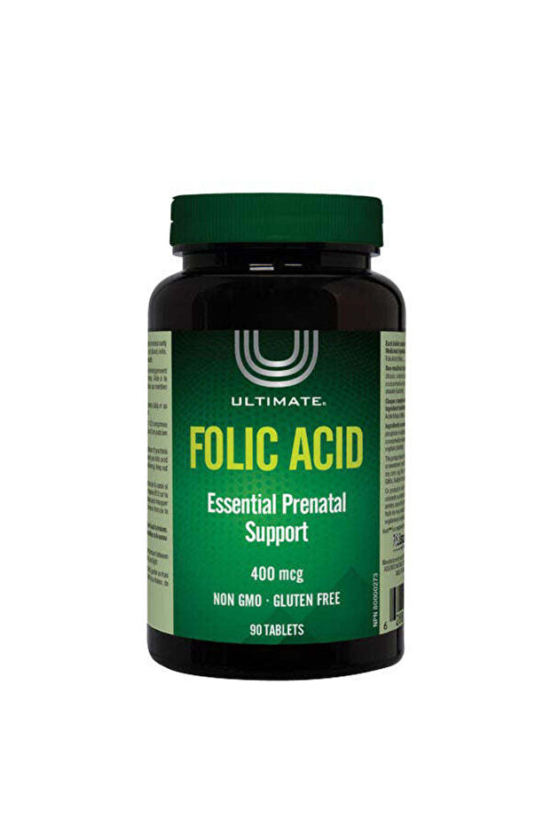 400mcg Folic Acid Prenatal Support Supplement - GMO free, gluten free, dairy free
