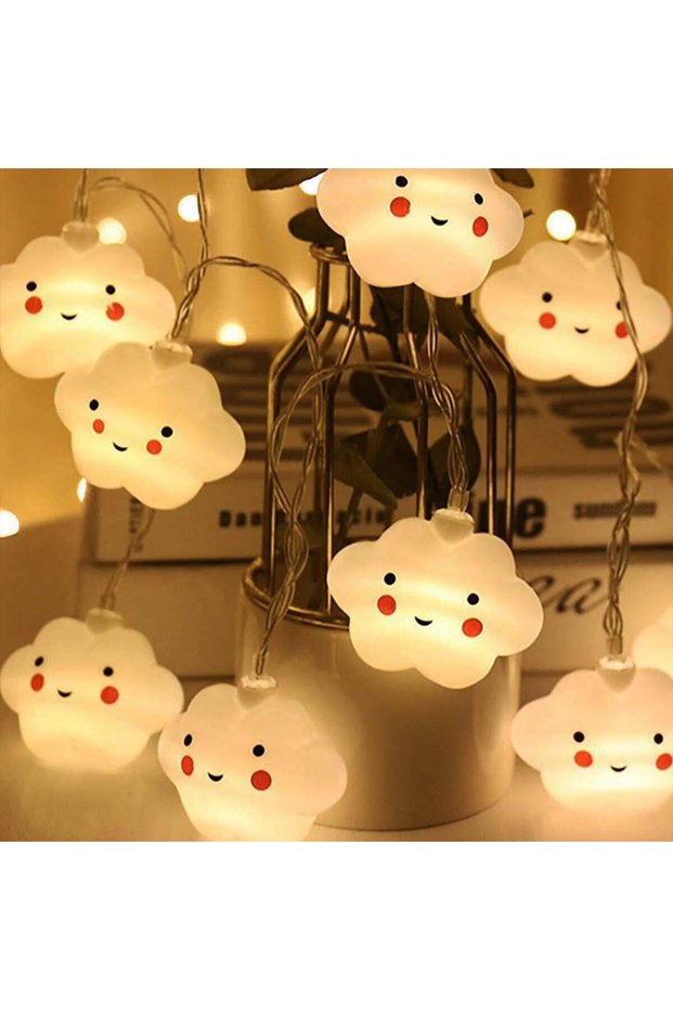 2MT 10LED ضوء LED على شكل سحابة مبتسمة لديكور المكتب المنزلي