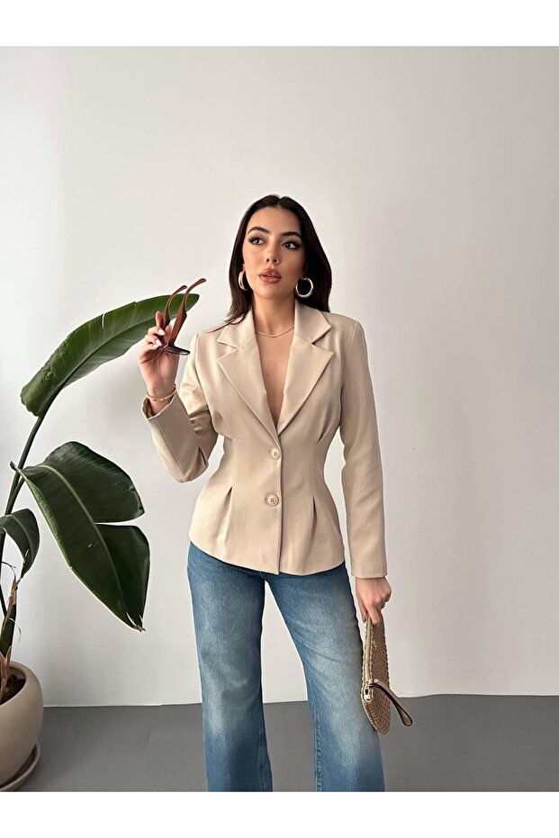 سترة بليزر مطوية بأزرار - 2