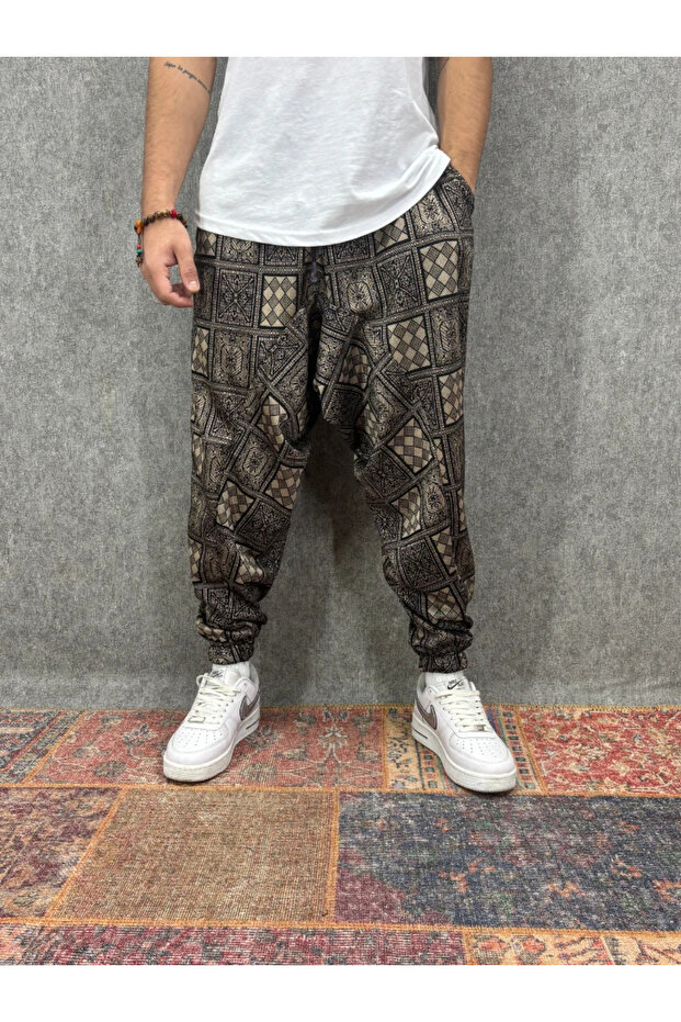 Patterned Shalwar with Elastic Waist