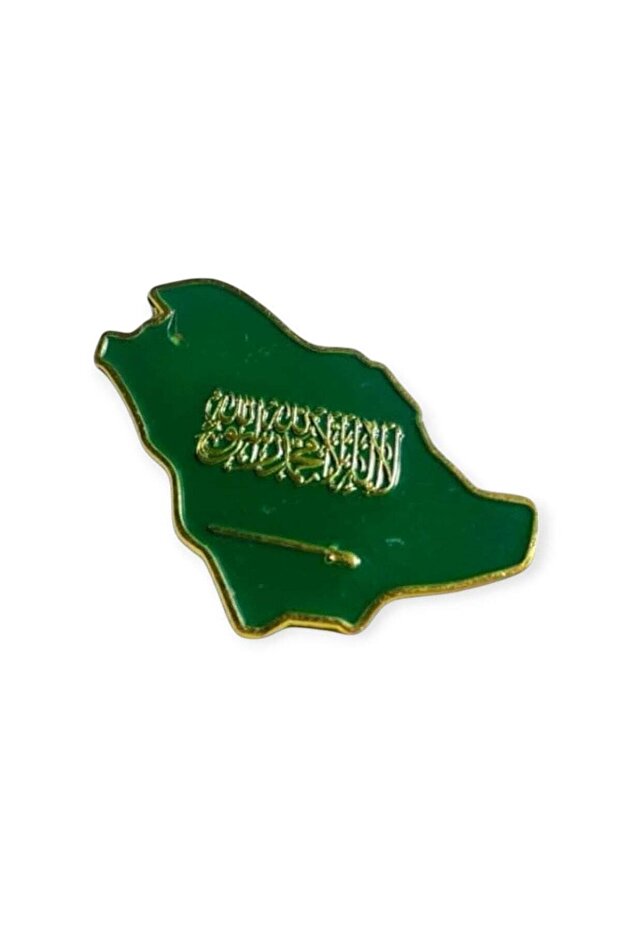 ملصق خريطة المملكة العربية السعودية مع الشعار - ملصق صغير الحجم للهواتف المحمولة