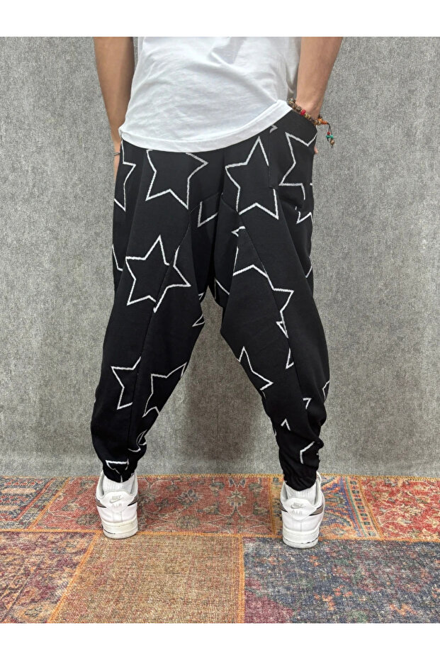 بنطلون شالوار منقوش بخصر مطاطي - 2