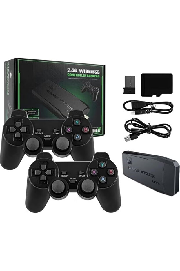 جهاز تحكم لاسلكي Game Stick Lite بتردد 2.4 جيجا هرتز، يدعم دقة 4K HD، مزود بجهازي تحكم لاسلكيين | Flare Gadgets - 2