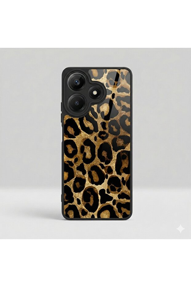 حافظة حماية للكاميرا متوافقة مع Redmi 13 4G بنمط الفهد ومضادة للصدمات - 2